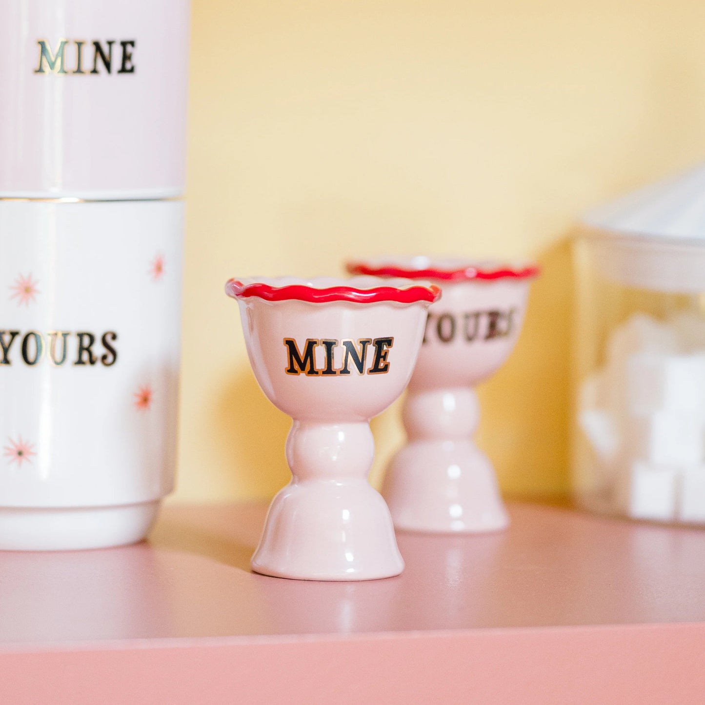 Mine and yours egg cups
