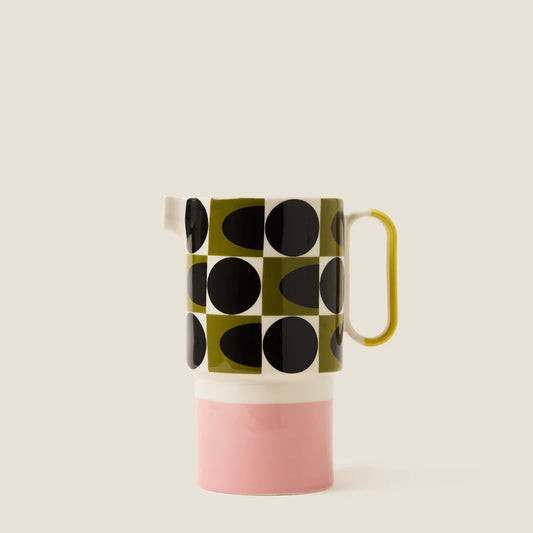 Orla Kiely - Spot Square Oval Pitcher vase 1.5L - Pink