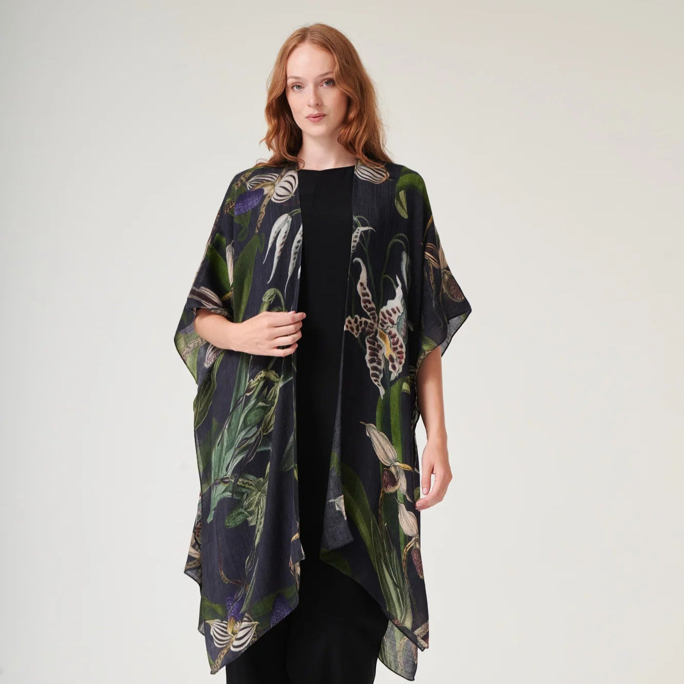 Orchid Black Wool Throwover