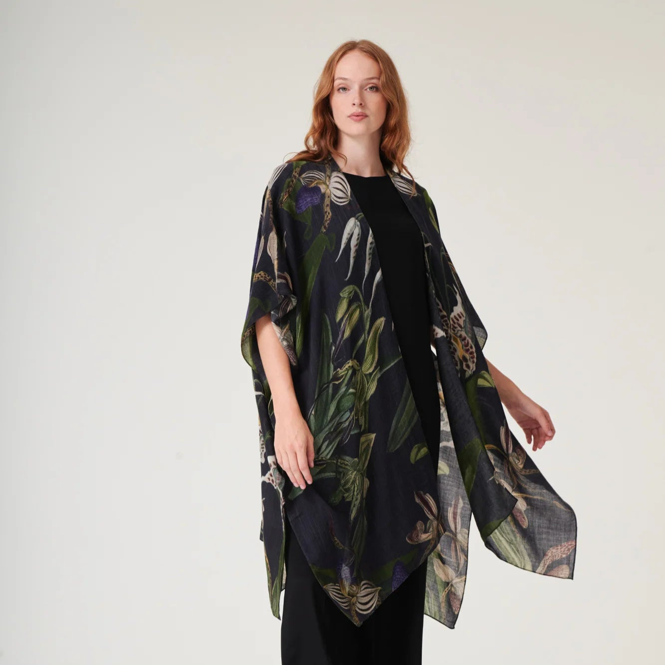 Orchid Black Wool Throwover