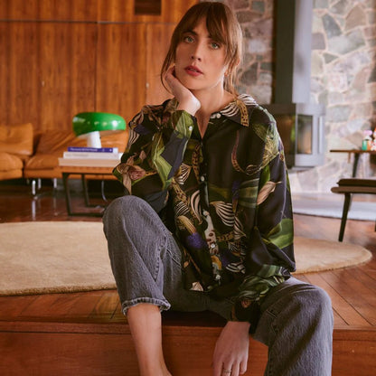 Orchid Black Oversized Shirt