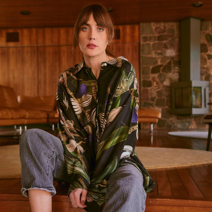 Orchid Black Oversized Shirt