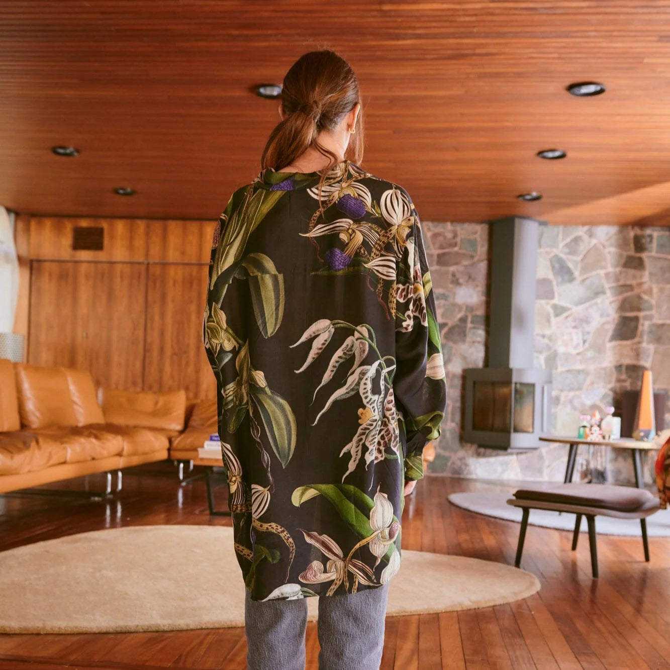 Orchid Black Oversized Shirt