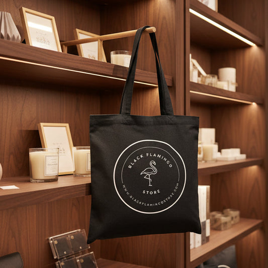 Black Flamingo Tote Bag