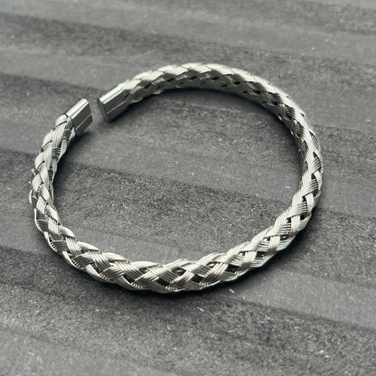 Sons Limited - Paris Plait Cuff Bracelet - Silver