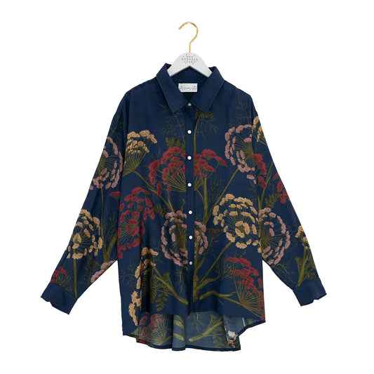 Parsley Seed Navy Oversized Shirt - One Hundred Stars