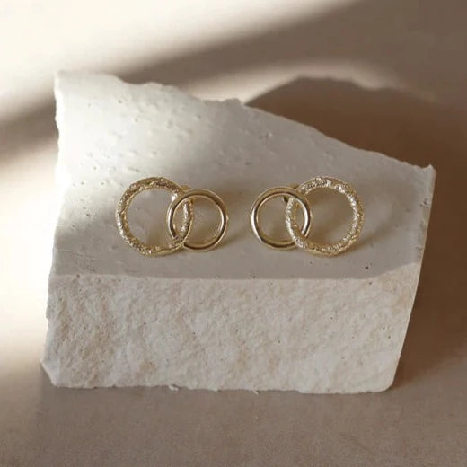 Pose Stud Earrings in Gold