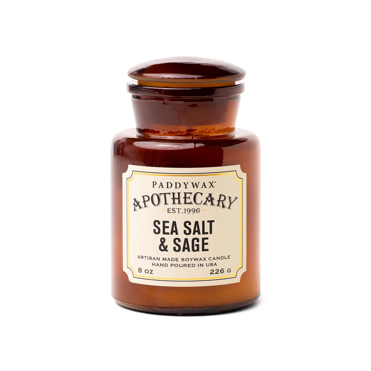 Paddywax - Apothecary 226g Glass Jar Candle - Sea Salt & Sage