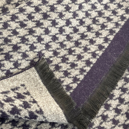 Luxury Men's Houndstooth Scarf - Blue | Christmas Gift for Him - Sons Limited
