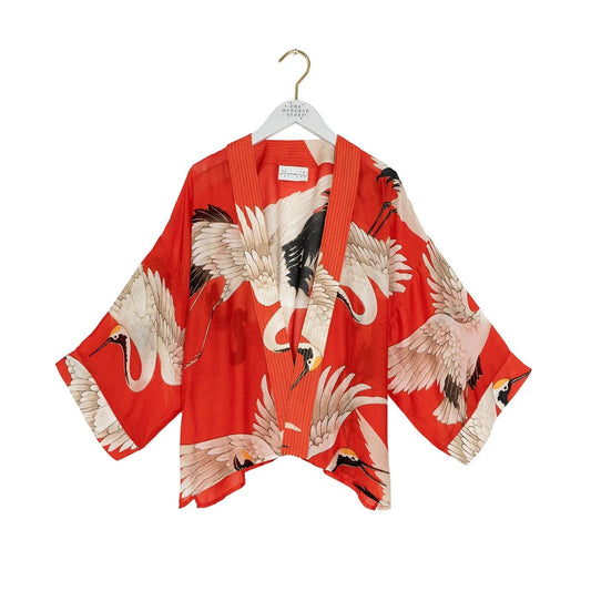 One Hundred Stars - Stork Scarlet Kimono
