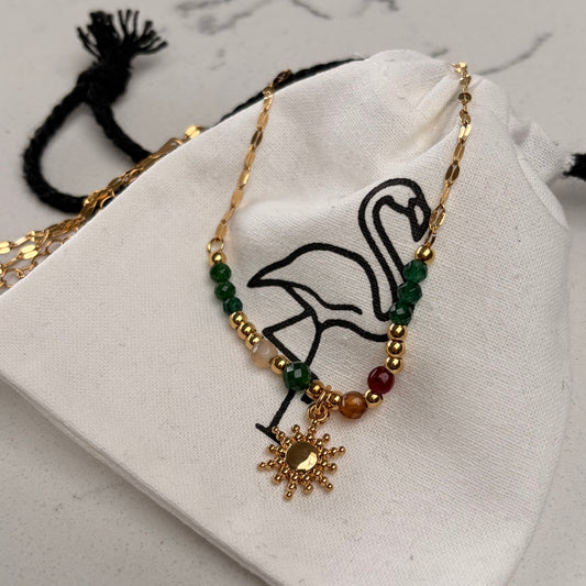 Black Flamingo - Sunflower Necklace