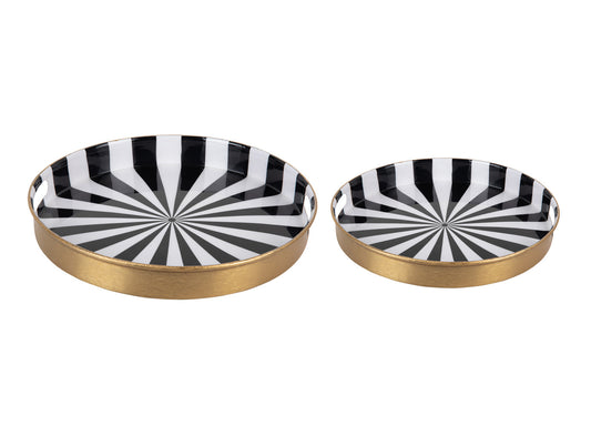 Tray Set Candy Swirl Set of 2pcs