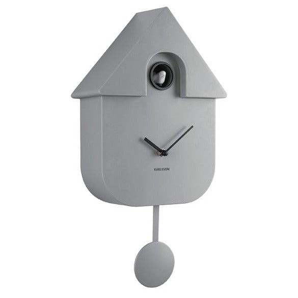 Modern Classic Cuckoo Clock in Mouse Grey