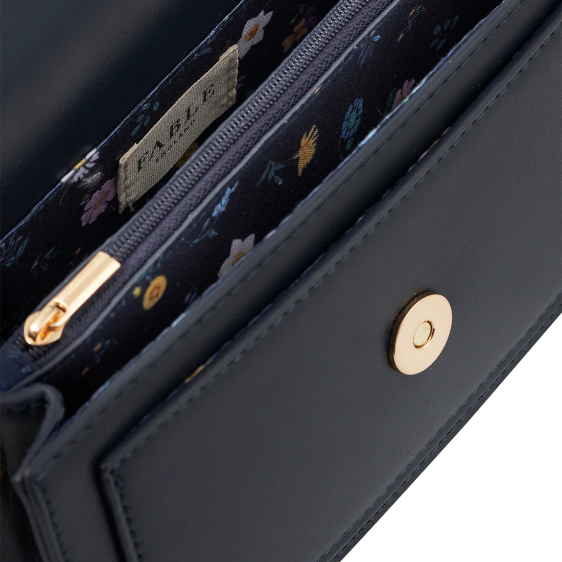 Fable England - Ditzy Navy Shoulder Bag