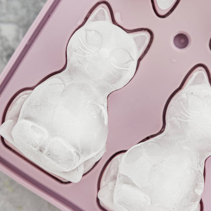 Silicone Cool Cat 3D Ice Cube Tray