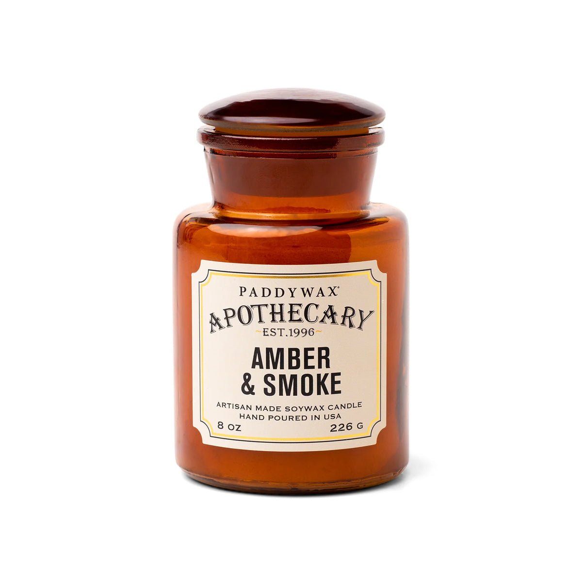 Paddywax - Apothecary 226g Glass Jar Candle - Amber & Smoke