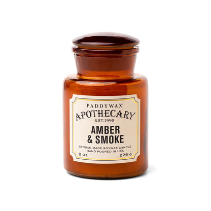 Paddywax - Apothecary 226g Glass Jar Candle - Amber & Smoke