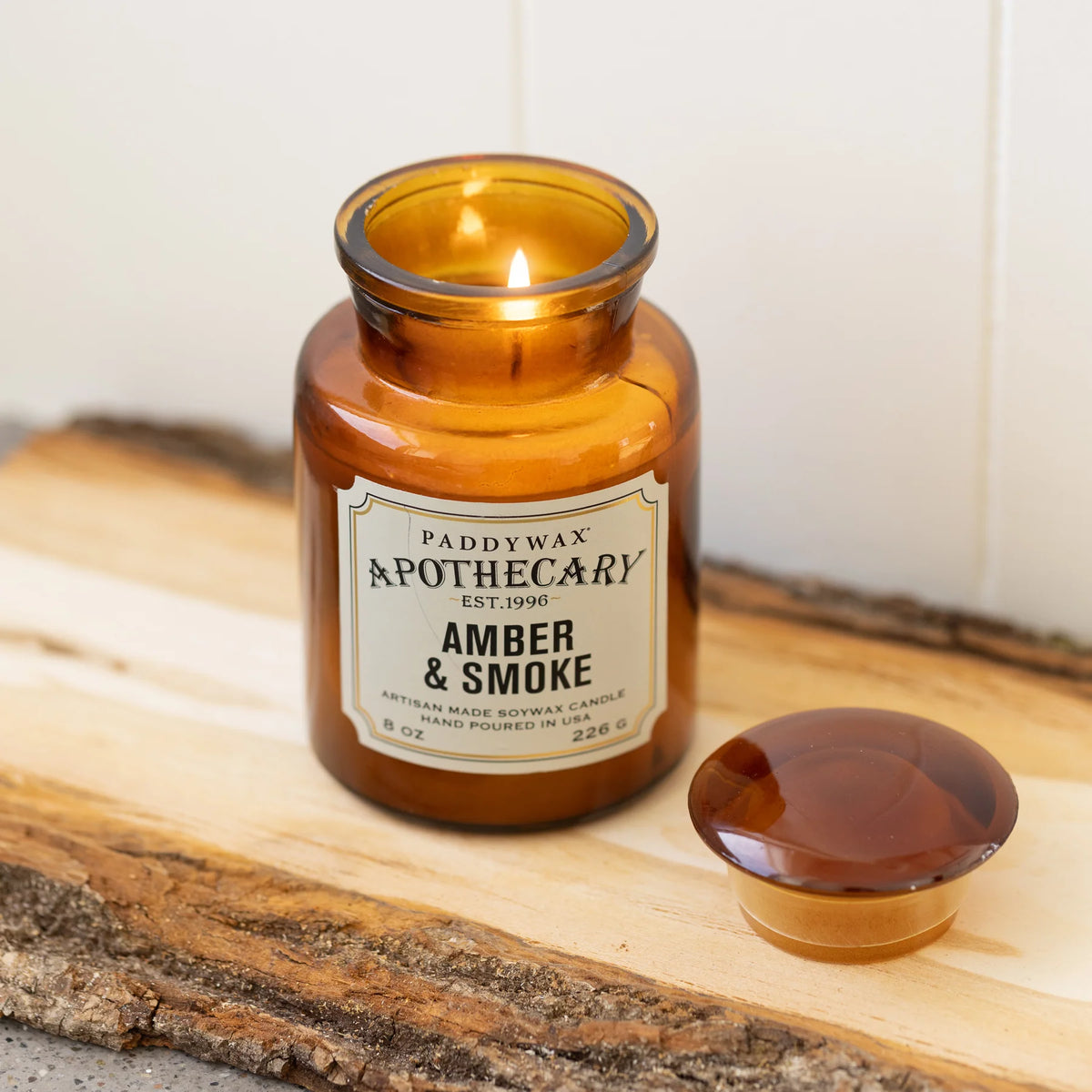 Paddywax - Apothecary 226g Glass Jar Candle - Amber & Smoke