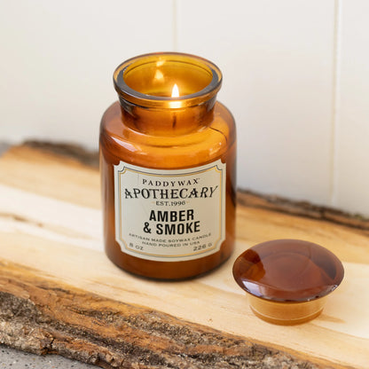 Paddywax - Apothecary 226g Glass Jar Candle - Amber & Smoke