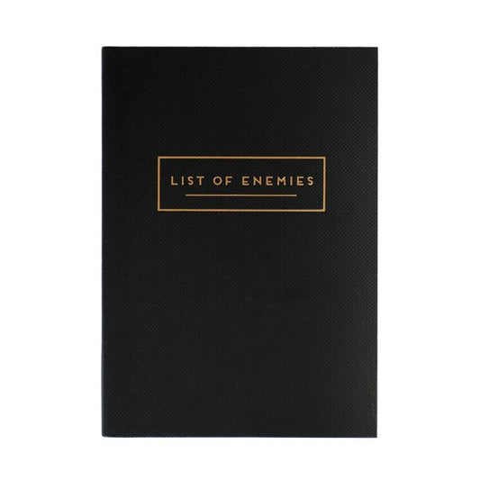 Alice Scott A6 Flexbound notebook "List of Enemies"-black flamingo store