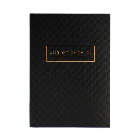 Alice Scott A6 Flexbound notebook "List of Enemies"