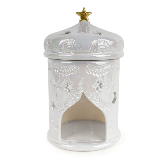 Indian Temple Wax Melt Burner - White