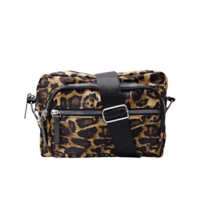 Black Colour Leo Crossover Bag - Khaki Leo