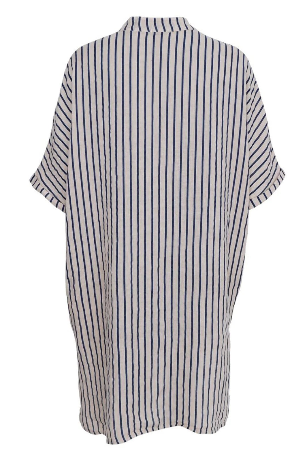 Melina Linen Tunic - Navy Stripe