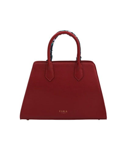 Fable England - Burgundy Large Structured Tote
