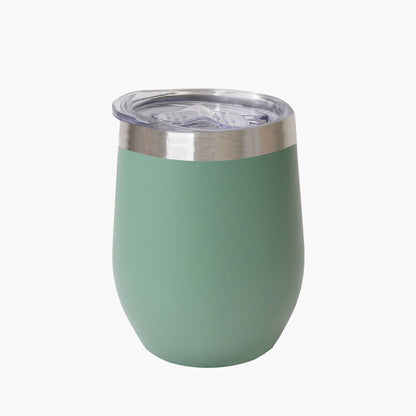 Insulated Travel Wine Tumbler with Lid 350ml (12oz): Blue