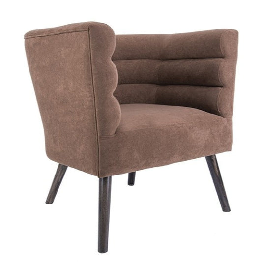 Chocolate Brown Suede Style Chair-black flamingo store