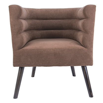 Chocolate Brown Suede Style Chair-black flamingo store