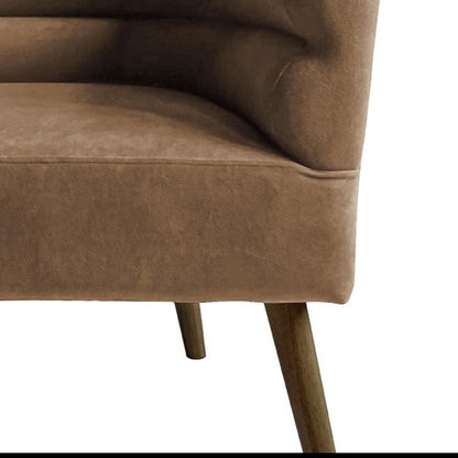 Chocolate Brown Suede Style Chair-black flamingo store