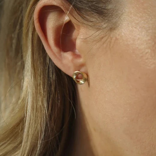 Cypress Stud Earrings in Gold