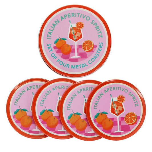 Metal coasters (set of 4) - Aperitivo Spritz