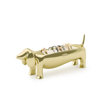Dachsie Ring Holder - Brass & Chrome finishes