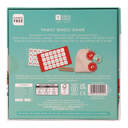Christmas Family Bingo Game