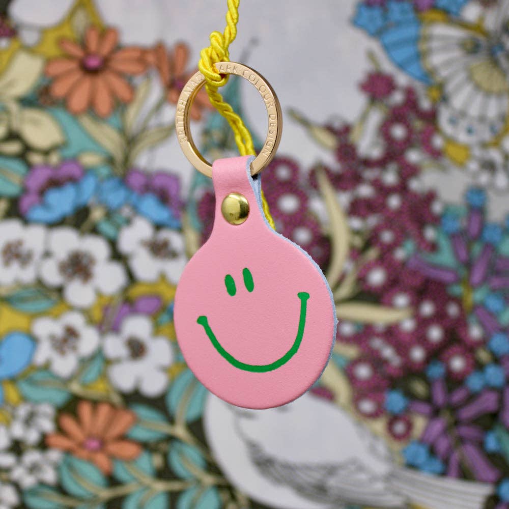 Feeling Lush Smilie Key Fob: Yellow