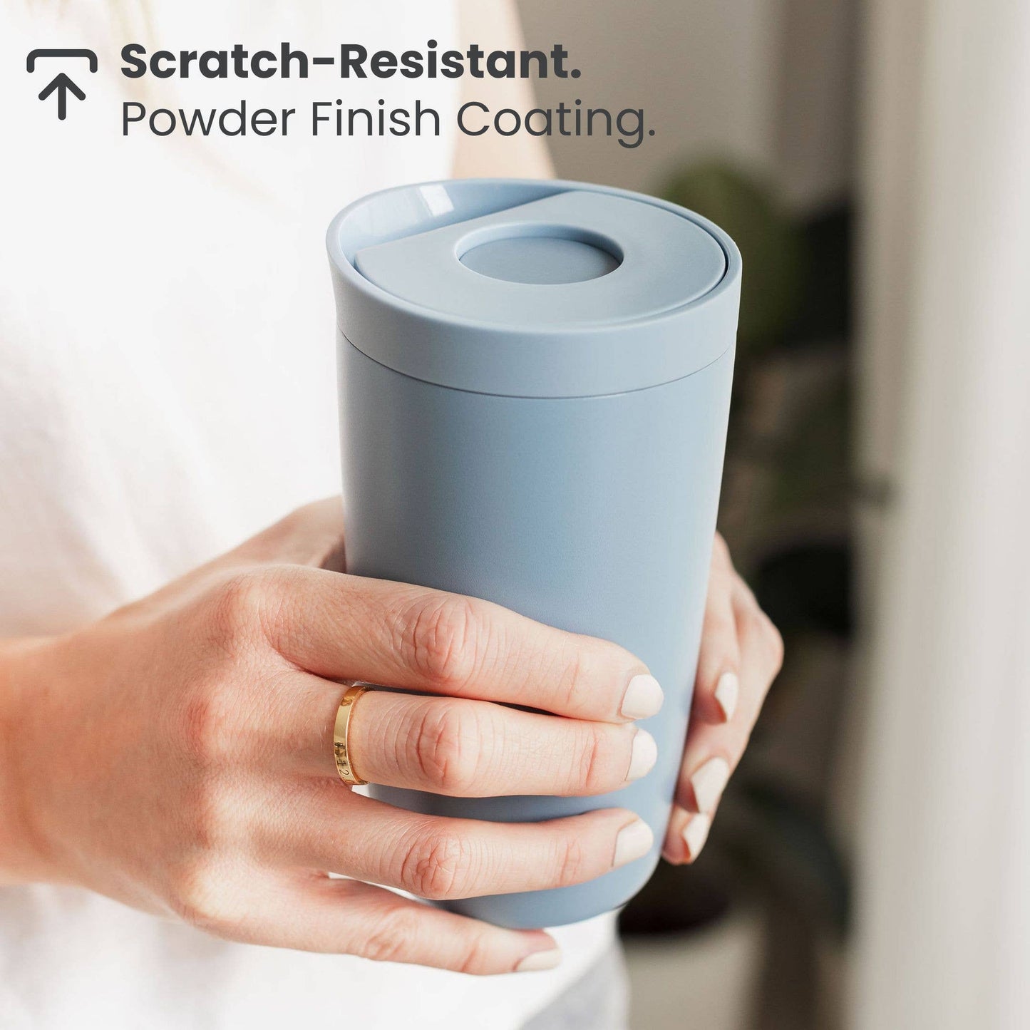 Stainless Steel Leakproof Insulated Travel Coffee Cup: Green