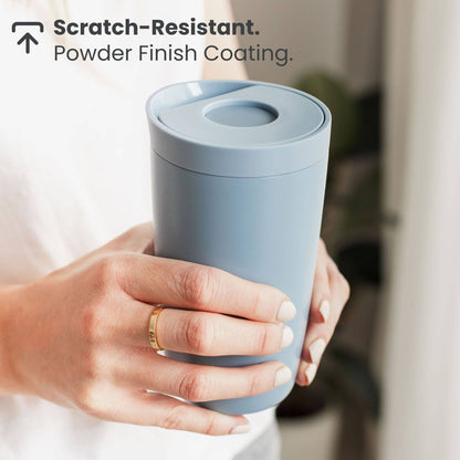 Stainless Steel Leakproof Insulated Travel Coffee Cup: Green