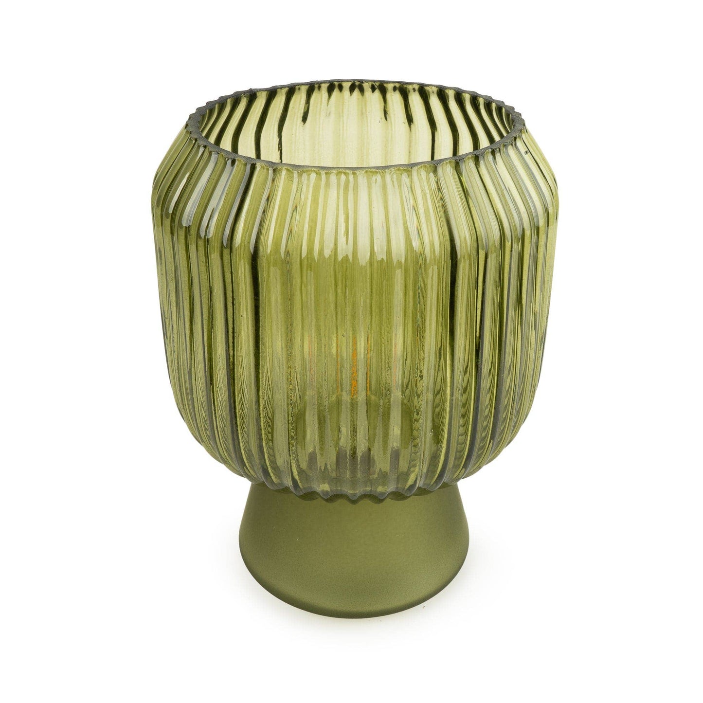 Ridged LED Touch Lamp - Green