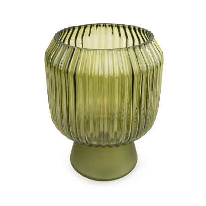 Ridged LED Touch Lamp - Green
