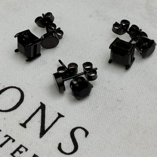 Sons Limited - Black Zircon Studs - Mixed Pairs