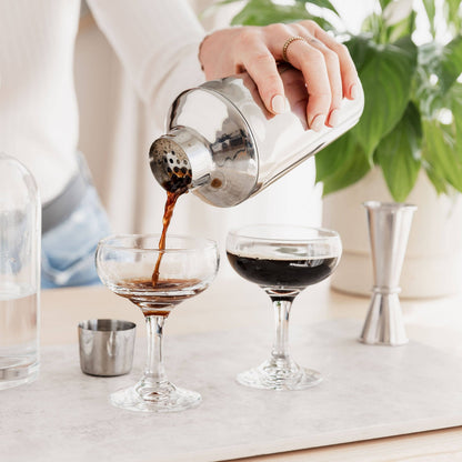 Espresso Martini Cocktail Set with Two Cocktail Glasses
