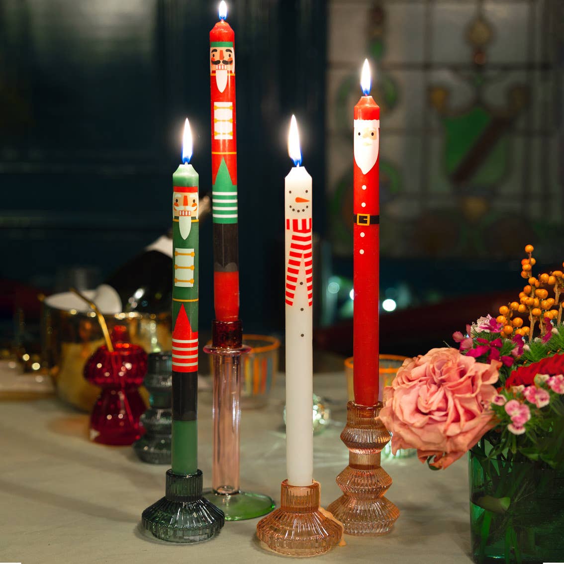 Nutcracker Christmas Dinner Candles | 2 Pack |