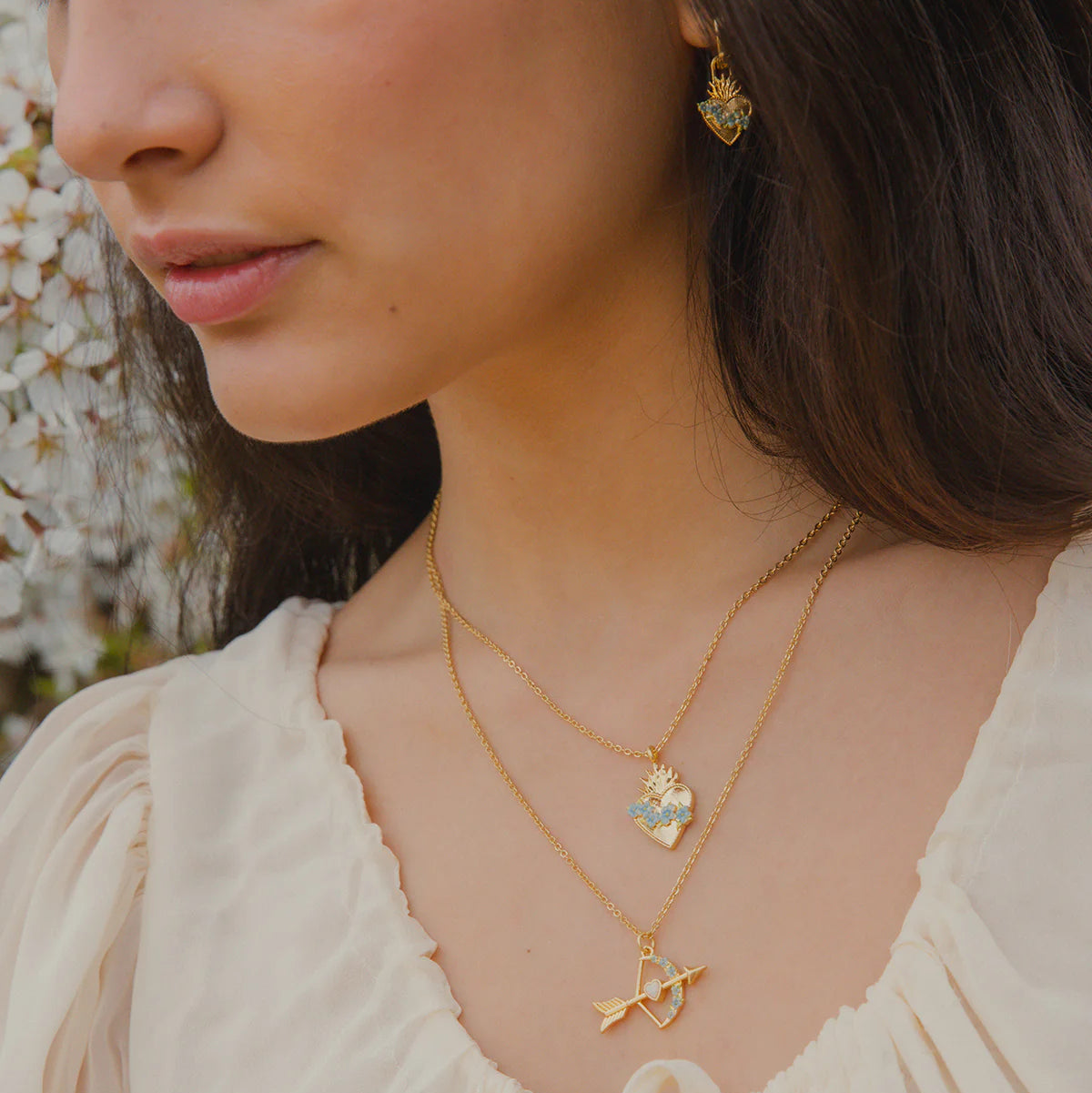 Fable England - Gold Sacred Heart Necklace