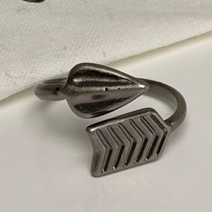 Steel Grey Wrap Around Arrow Ring