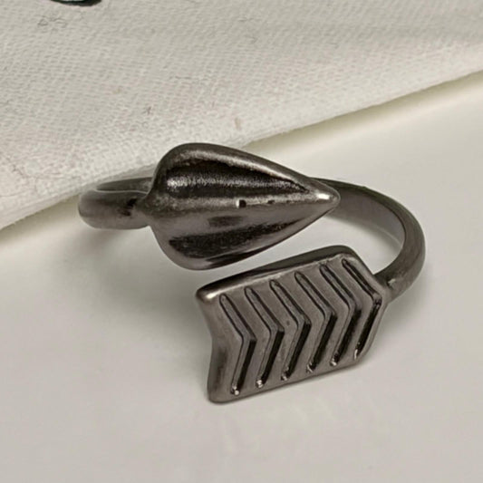 Steel Grey Wrap Around Arrow Ring