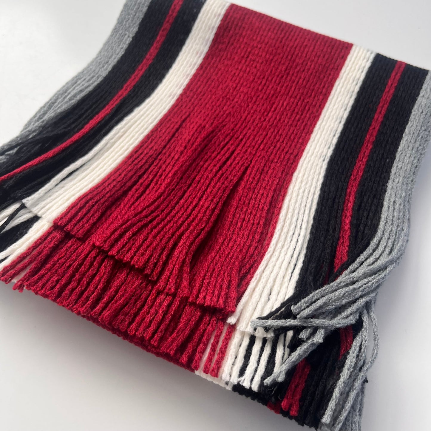 Sideline Collection - Light Retro Stripe Scarf - Hollis - Red