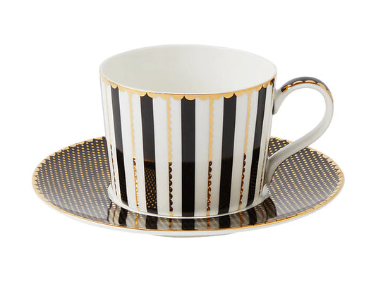 M&W Regency Cup and Saucer- Black